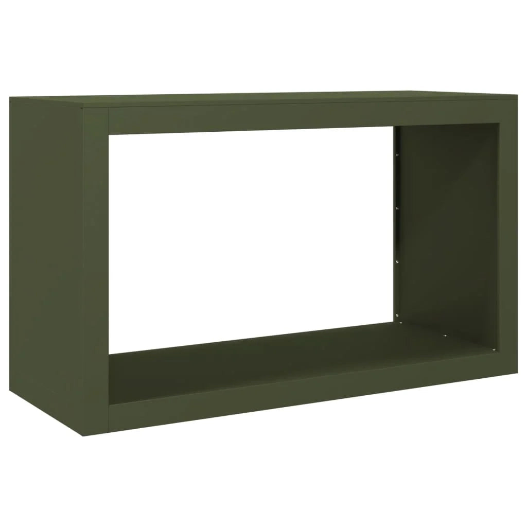 Portalegna 100 x 40 x 60 cm acciaio verde 02_0043694