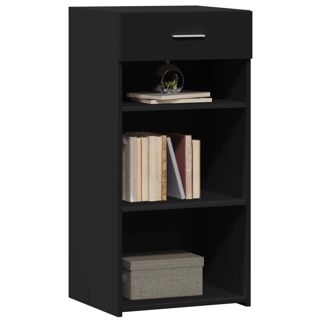 Credenza-Buffet-Armadio da cucina Nera 45x42,5x93 cm in Legno Multistrato