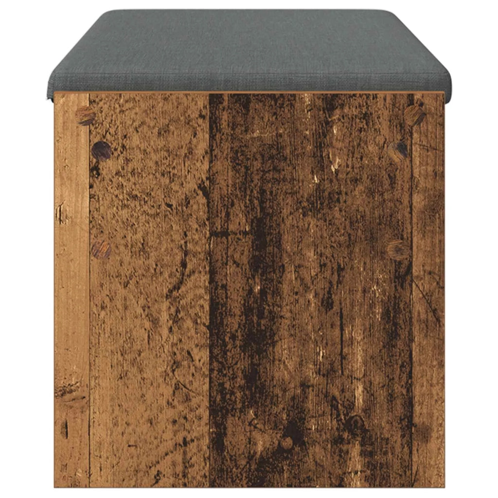 Panca per ingresso con cuscino Legno vecchio 103 x 38 x 40 cm 891566