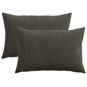 Federa 2 pcs ALMELO Antracite 50 x 70 cm corduroy 915025