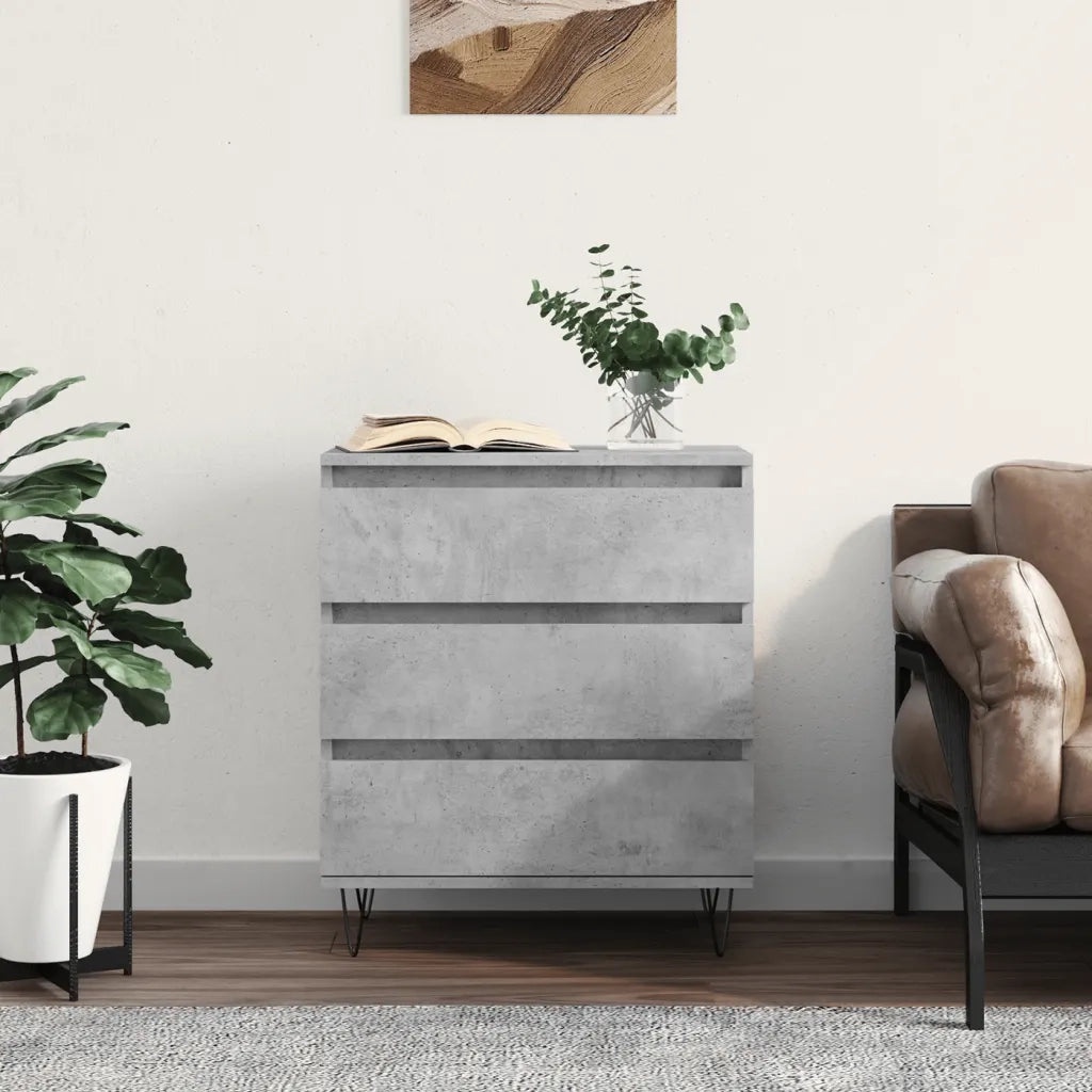 Credenza-Buffet-Armadio da cucina Grigio Cemento 60x35x70 cm in Legno Multistrato 784265