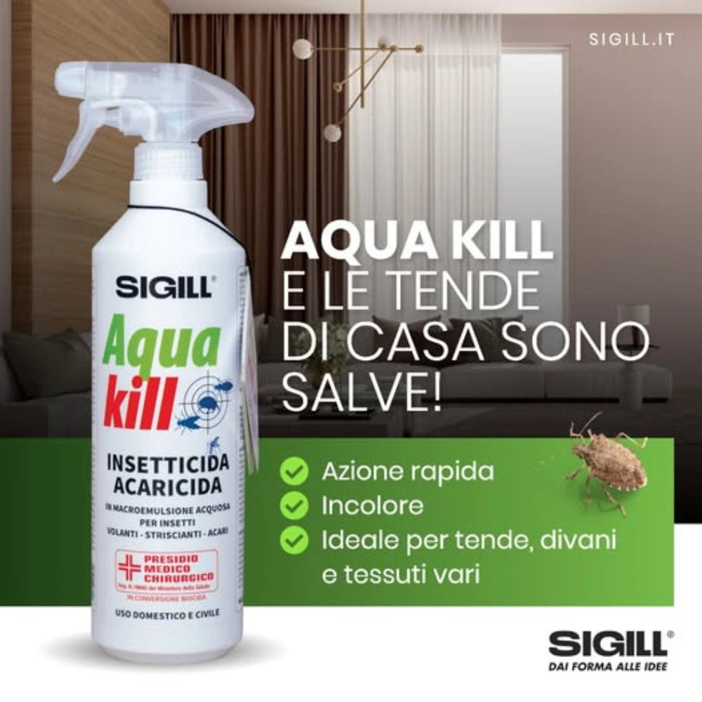Insetticida acaricida acqua kill insetti striscianti volanti acari 500ml 2 pezzi