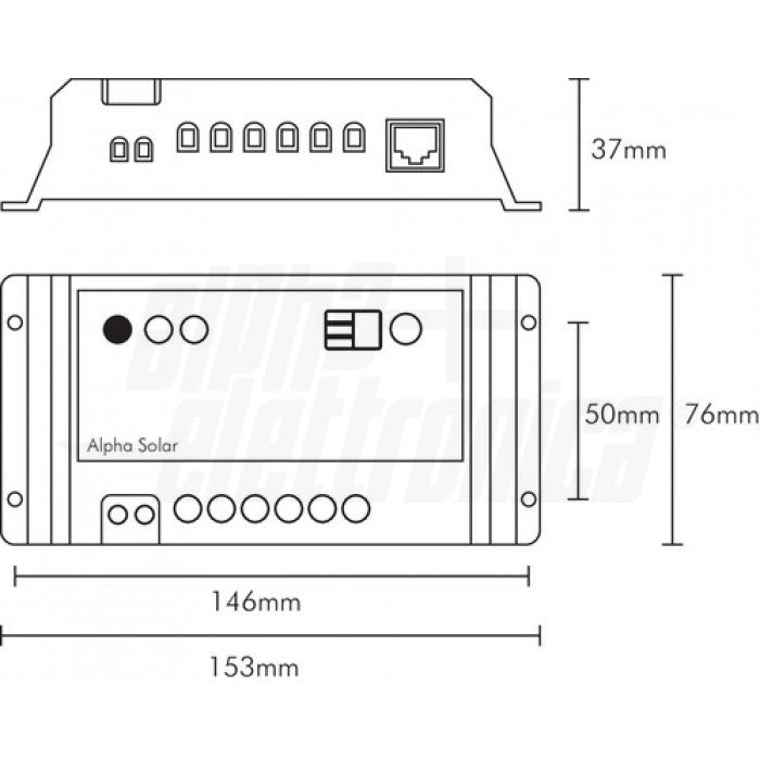 Regolatore di carica PWM 20A - 12/24V - Doppia Batteria