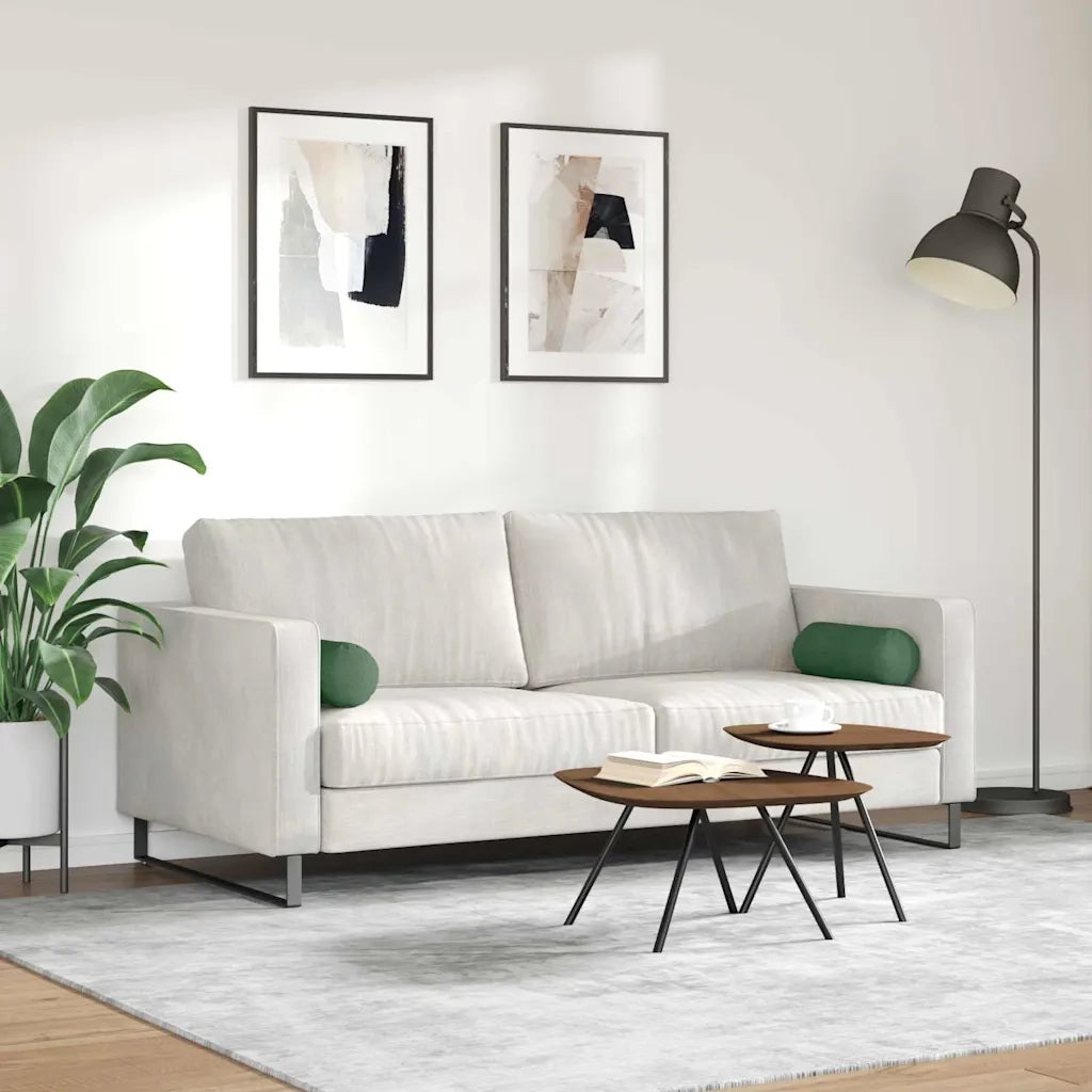 Cuscini a rullo 2 pcs Verde Scuro Ø 15 x 40 cm Tessuto in Cords