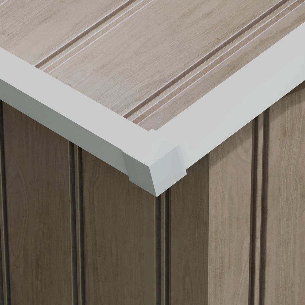 Casetta da Giardino con 4 Prese d'Aria e 2 Porte Scorrevoli 277x195x192 cm in Acciaio Marrone Chiaro