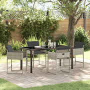 Set da Pranzo per Giardino 5 pcs Grigio chiaro polyrattan 3380735