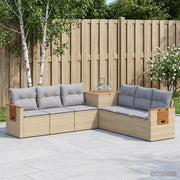 Set di divani 7 pz Beige e Grigio Chiaro 3448879