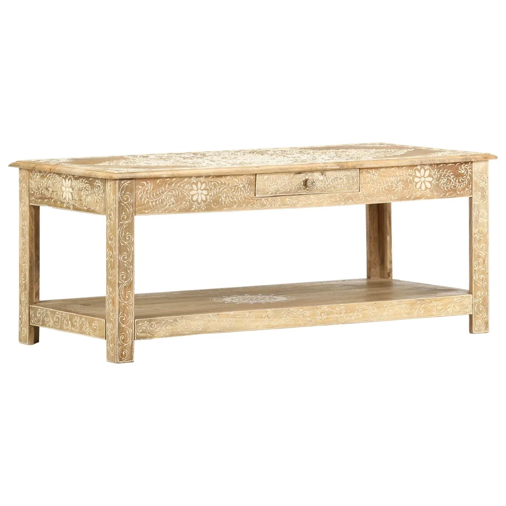 Tavolino da CaffÃ¨ 110x50x45 cm Massello di Mango Dipinto a Mano cod mxl 63398