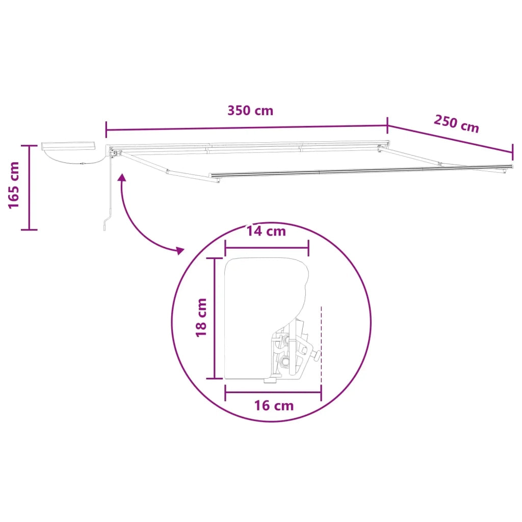 Tettuccio Elettrico Retrattile 3,5 x 2,5 m 3426021