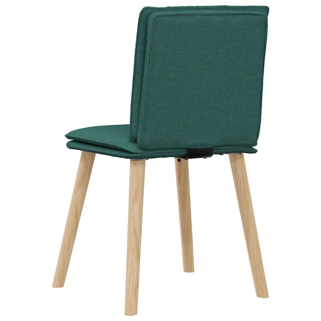 vidaXL Sedie da Pranzo 4 pz in Tessuto Verde Scuro