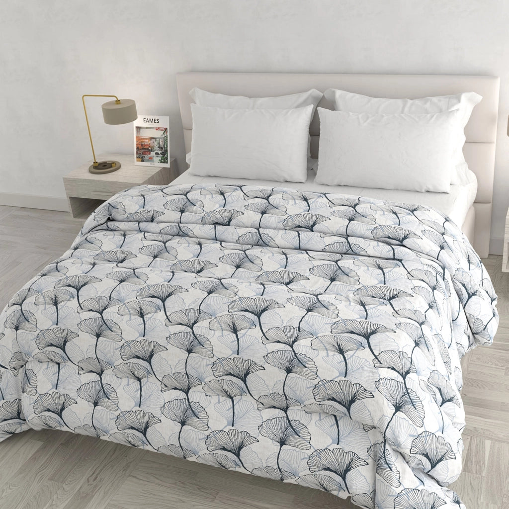Trapunta Invernale Infinity Singolo 170x260 cm in Poliestere Ginko White
