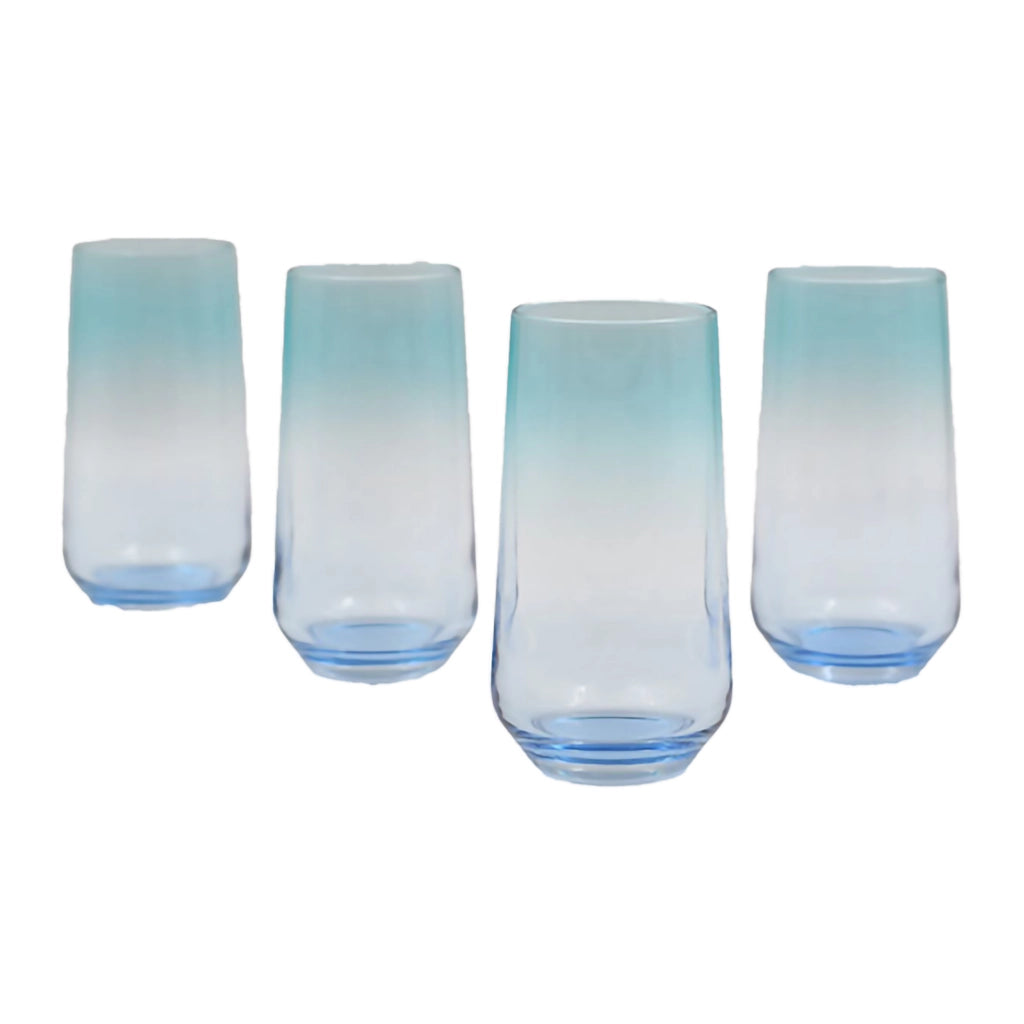 Nerihane, Bicchieri set da 4 470 ml, blu Turchese