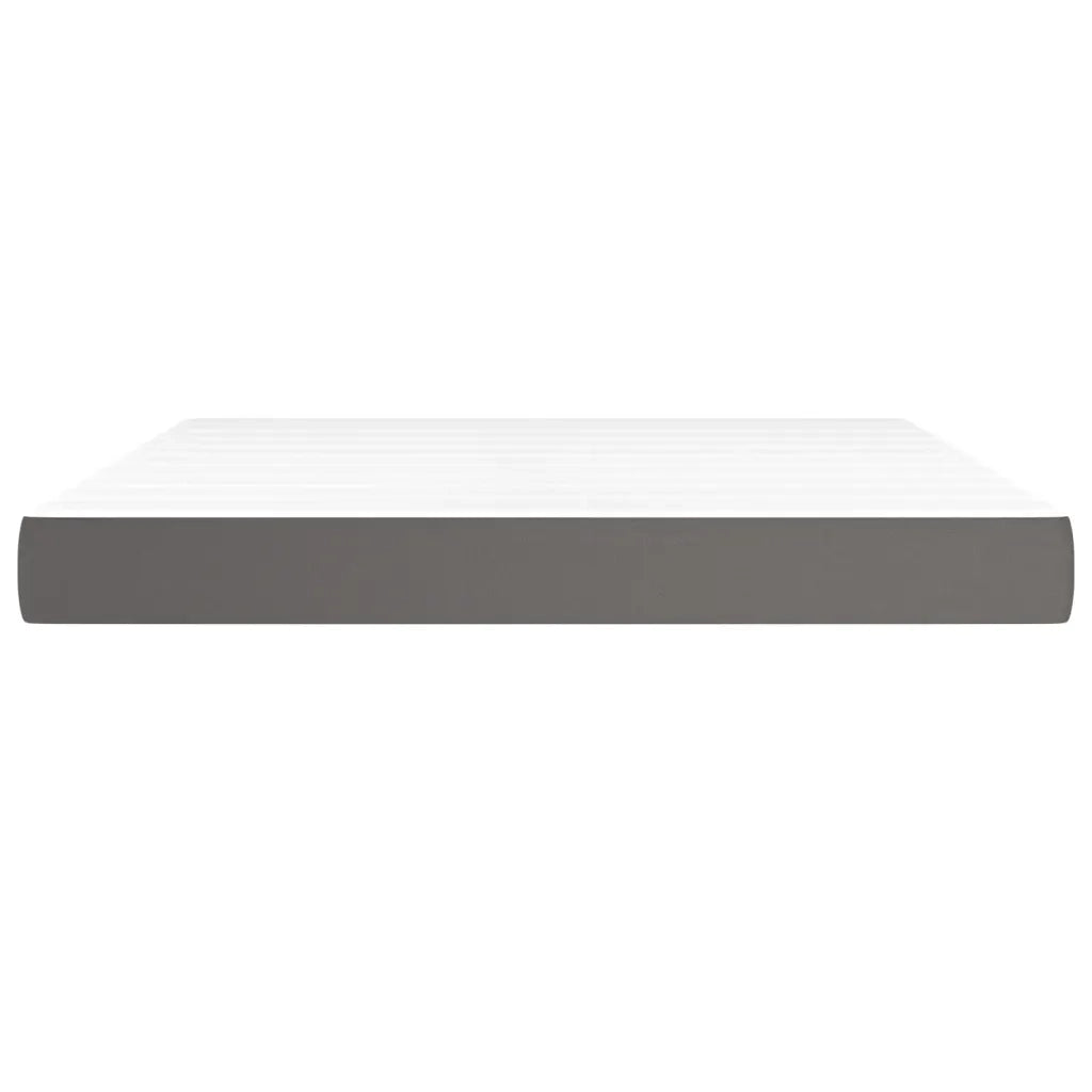 Materasso a Molle-Materasso per letto Grigio 180x200x20 cm in Similpelle