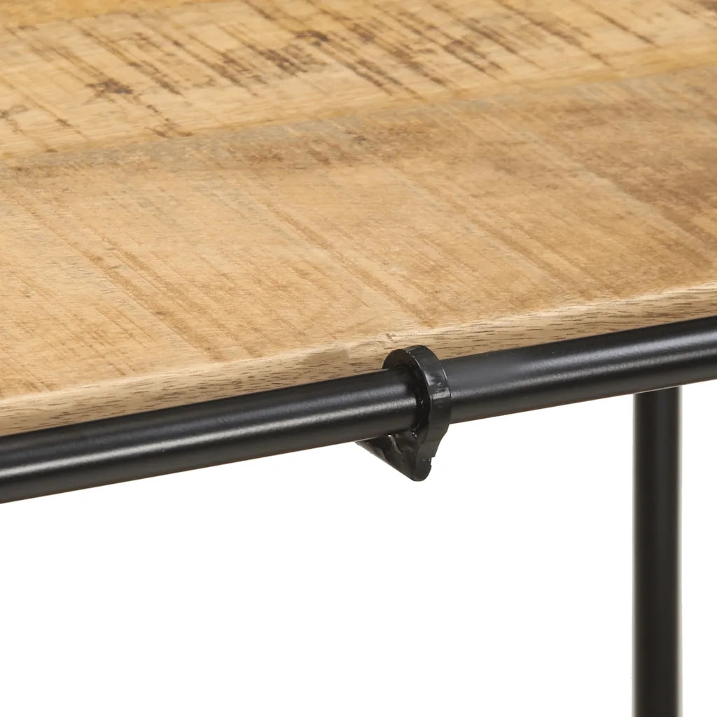 Tavolo Consolle | Tavolo d'Ingresso 110x42x76 cm in Legno Massello Grezzo di Mango