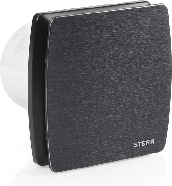 Ventilatore per bagno 100mm con sensore di umidità - nero - ventilatore silenzioso e moderno - efficiente e efficace per la bagno