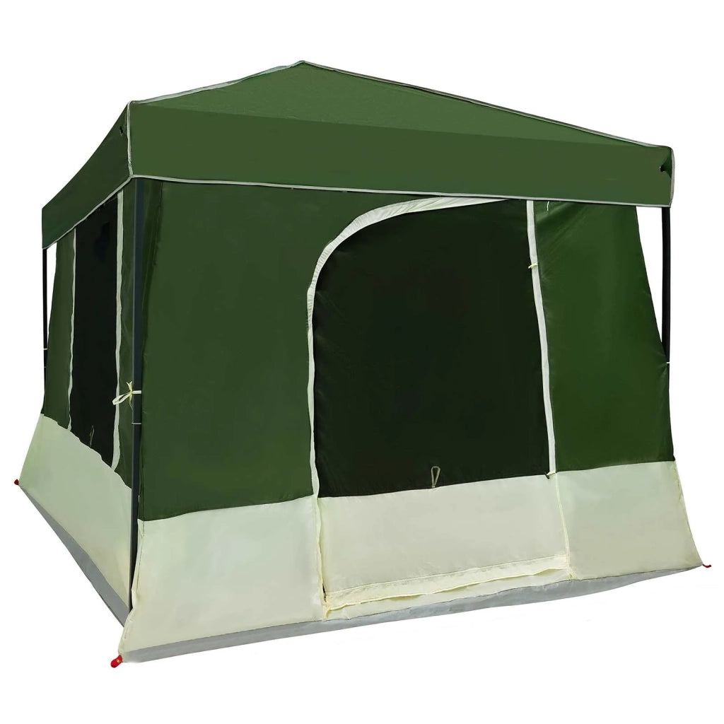 Set di Tende da Campeggio 2 pcs Verde Taffeta e Tessuto