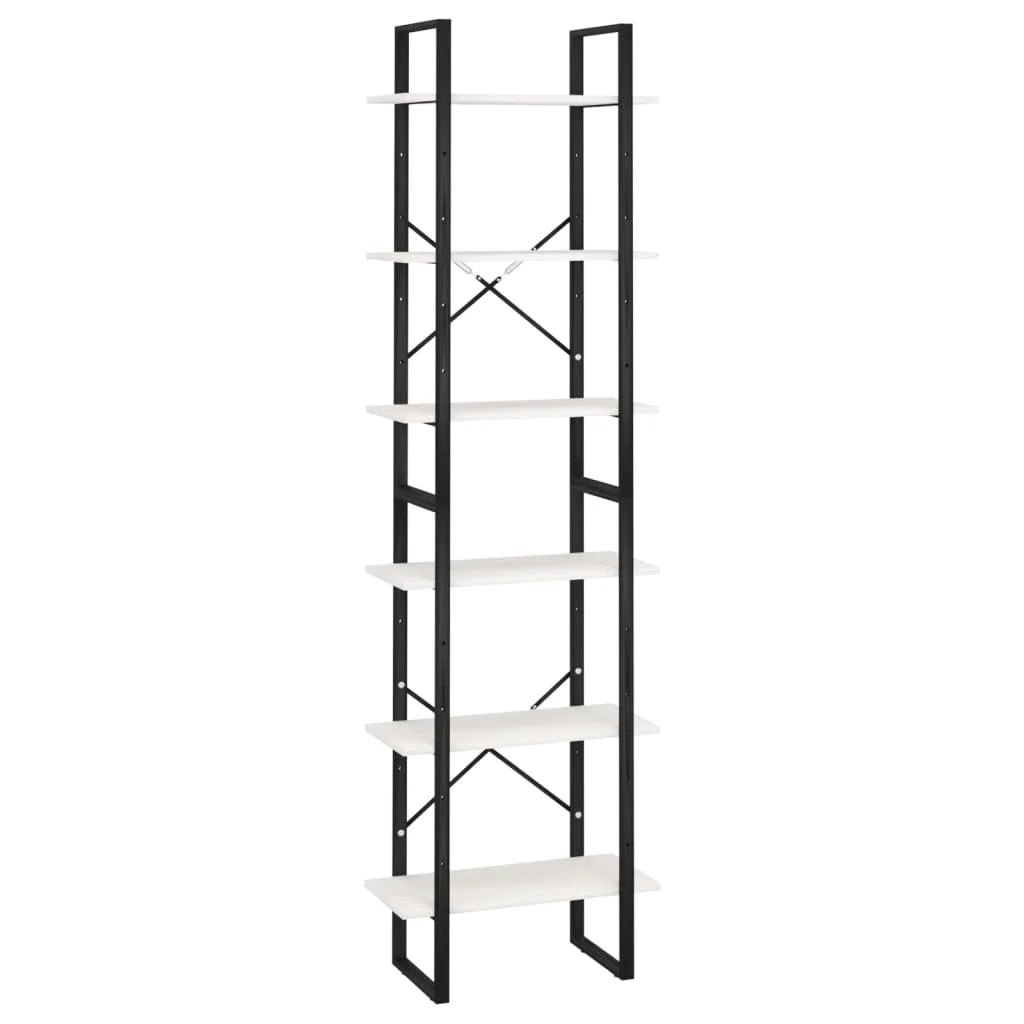 Scaffale portaoggetti 60 x 30 x 210 cm in legno massello di pino bianco 02_0000627