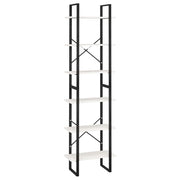 Scaffale portaoggetti 60 x 30 x 210 cm in legno massello di pino bianco 02_0000627