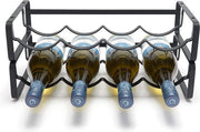 Wine Rack Modulare - Wijnrek Stivale - Contenitore di Bottiglie Nere con 12 Bottiglie