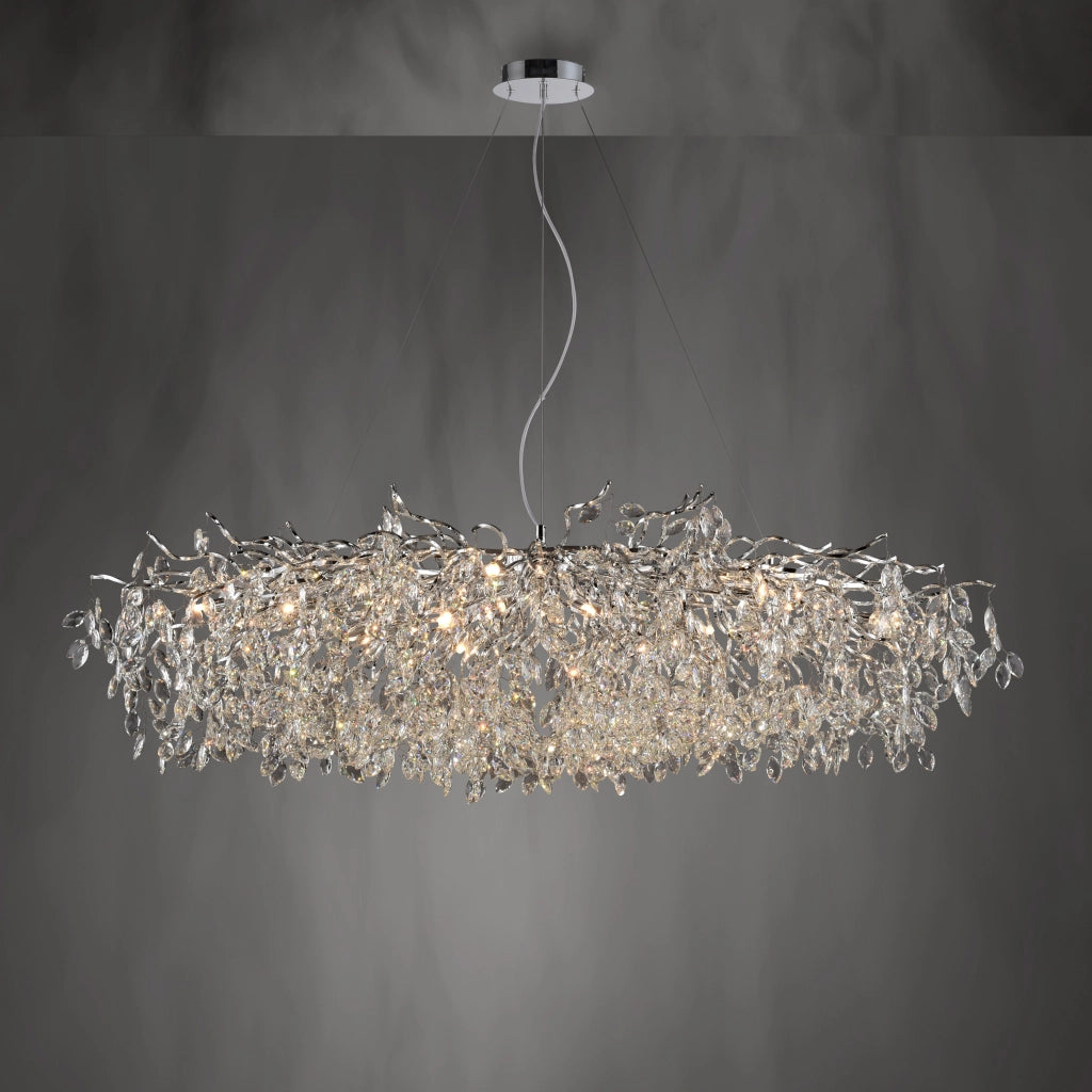Lampadario cristallo glamour cromato 16xG9 Ricicle Neuhaus