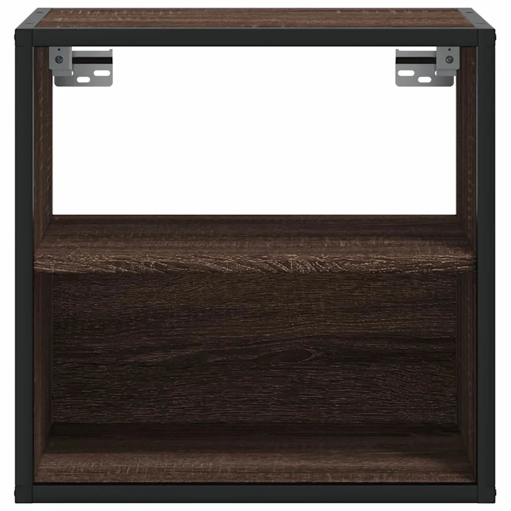 Comodini a Muro 2 pz Rovere Marrone 40x31x39,5 cm 848753