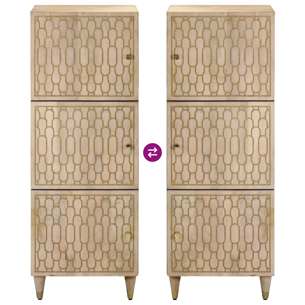 Credenza 40x33x110 cm in Legno Massello di Mango 358277