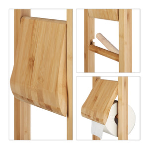 Porta carta igienica con portariviste in bambù 81,5 cm 3213041