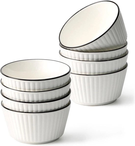Set di contenitori ceramici da 8 - 350ml per cereali per colazione e 12oz piccoli contenitori in porcellana per snack e dessert di riso