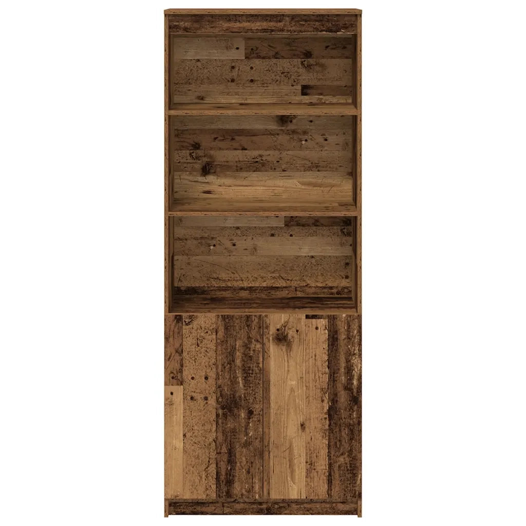 Credenza Legno Antico 70x35x180 cm in Legno Multistrato