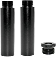 Supporto Microfono Metallico - Estensione Microfono - Adattatore 5/8 a 3/8 - Nero - Adatto per Apparecchiature di Registrazione