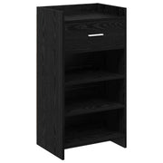 Mobile per scarpe con cassetto Rovere Nero 48 x 36 x 92 cm 8011348