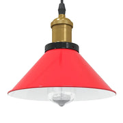 Lampada a sospensione vintage regolabile per cucina/soggiorno 22 x 10 cm altezza regolabile metallo rosso lucido 02_0058016