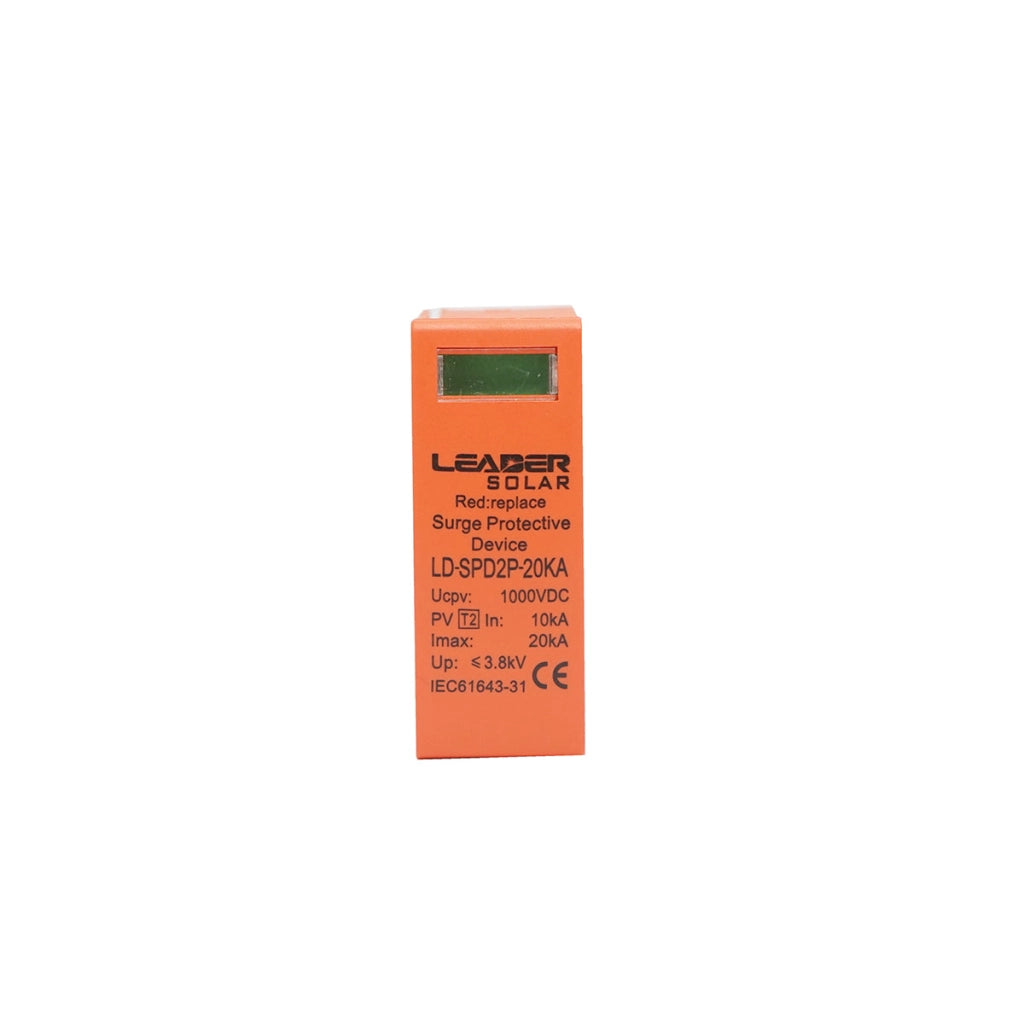 Set di 2 cartucce per scaricatore di sovratensione DC SPD 2P-20KA 1000V Leader