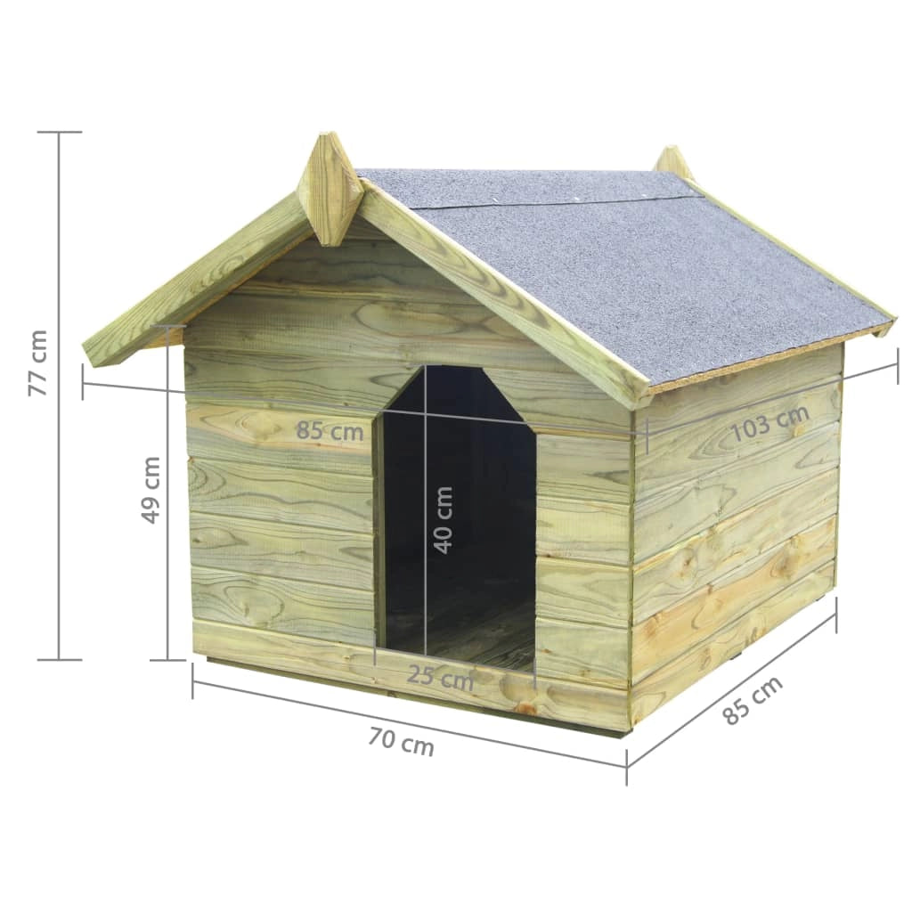 Cuccia da giardino con tetto apribile 85 x 103 x 77 cm in legno di pino impregnato 02_0001530