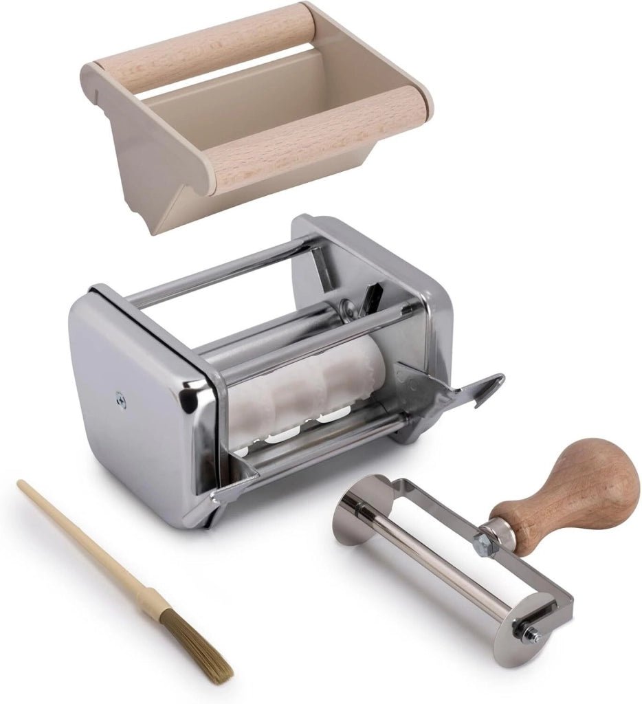 Imperia 4400 Accessorio Ravioli Maker 3 per Macchine Pasta iPasta e Titania 3 Ravioli 3x3 cm Legno e Acciaio colore Acciaio