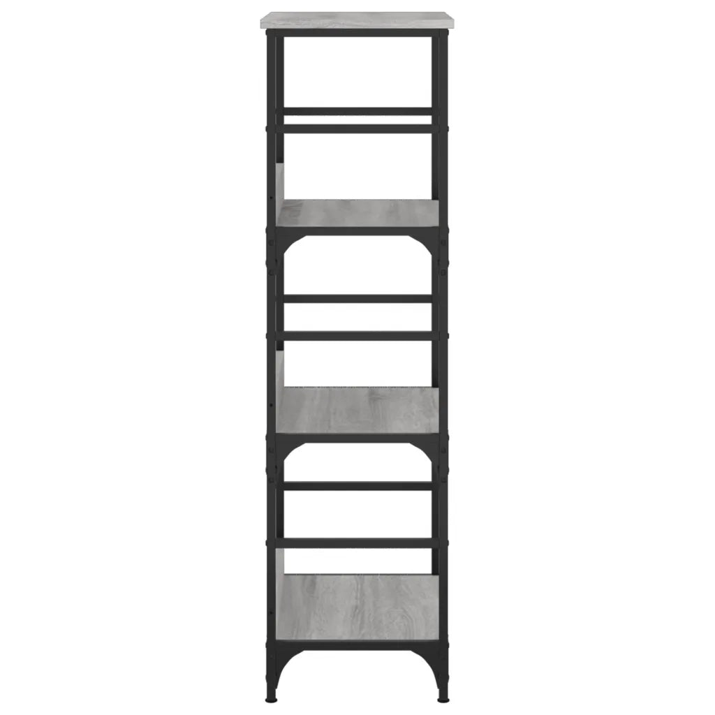 Libreria-Scaffale per Libri-Mobile di Stoccaggio Grigio Sonoma 50x33x117,5 cm in Legno Multistrato