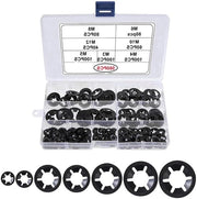 Kit di 560 pezzi di anelli di serraggio Starlock in nero con anello a dente interno M3 M4 M5 M6 M8 M10 M12 assortimento