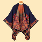 Sciarpe e scialli da donna all'ingrosso, jacquard vintage, spessi, caldi, con spacco.