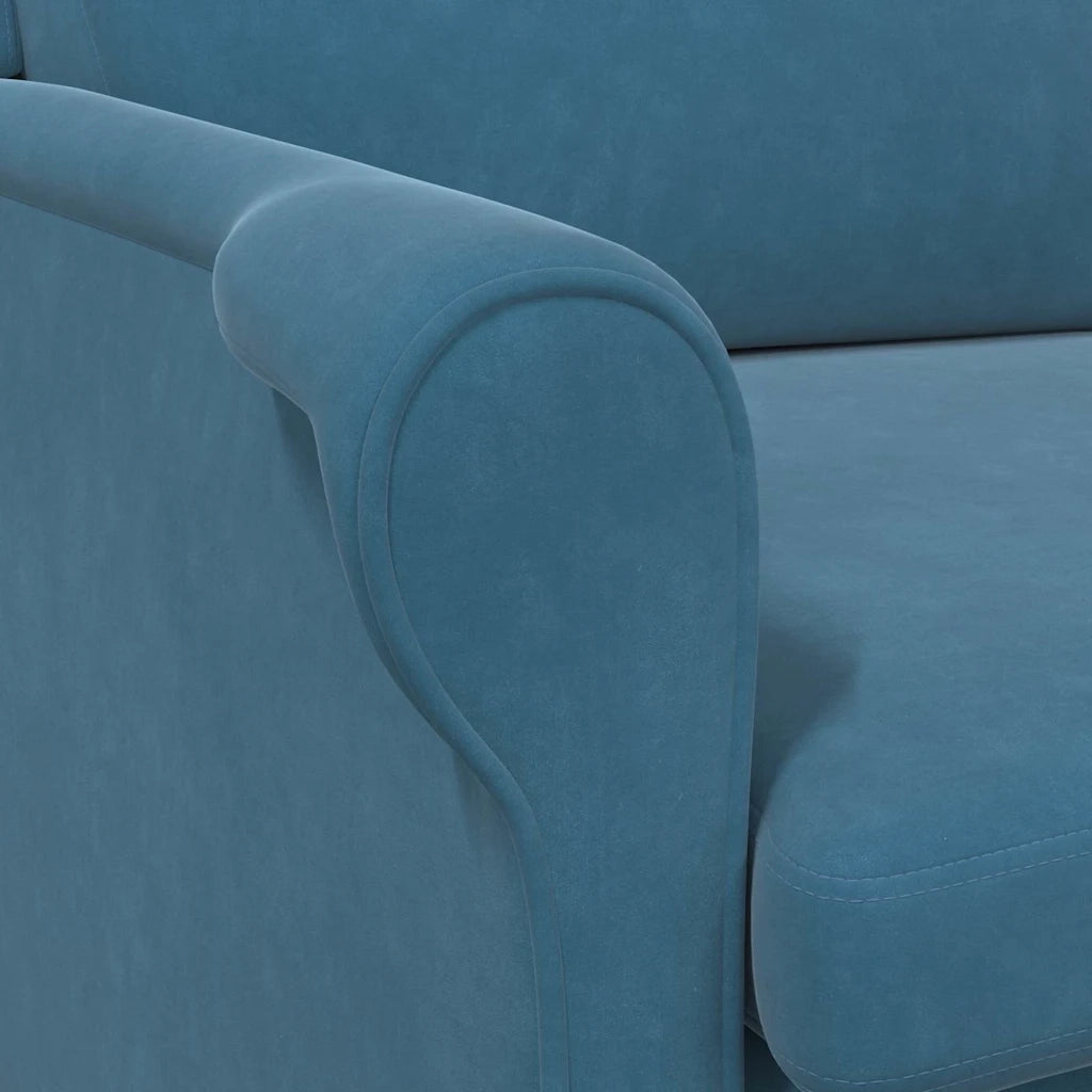 Poltrona-Divano Sedia Blu Velluto 104942