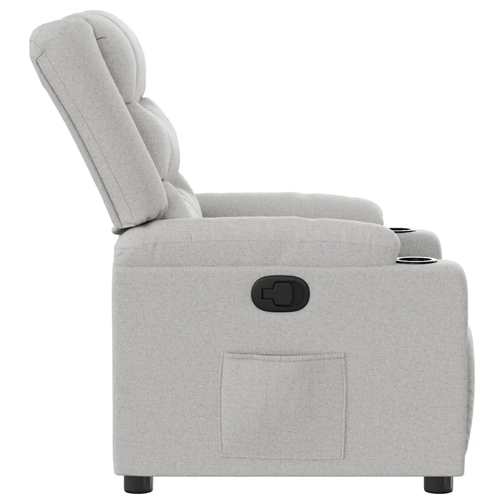 Poltrona Reclinabile in Tessuto Grigio Nuvola 4019928