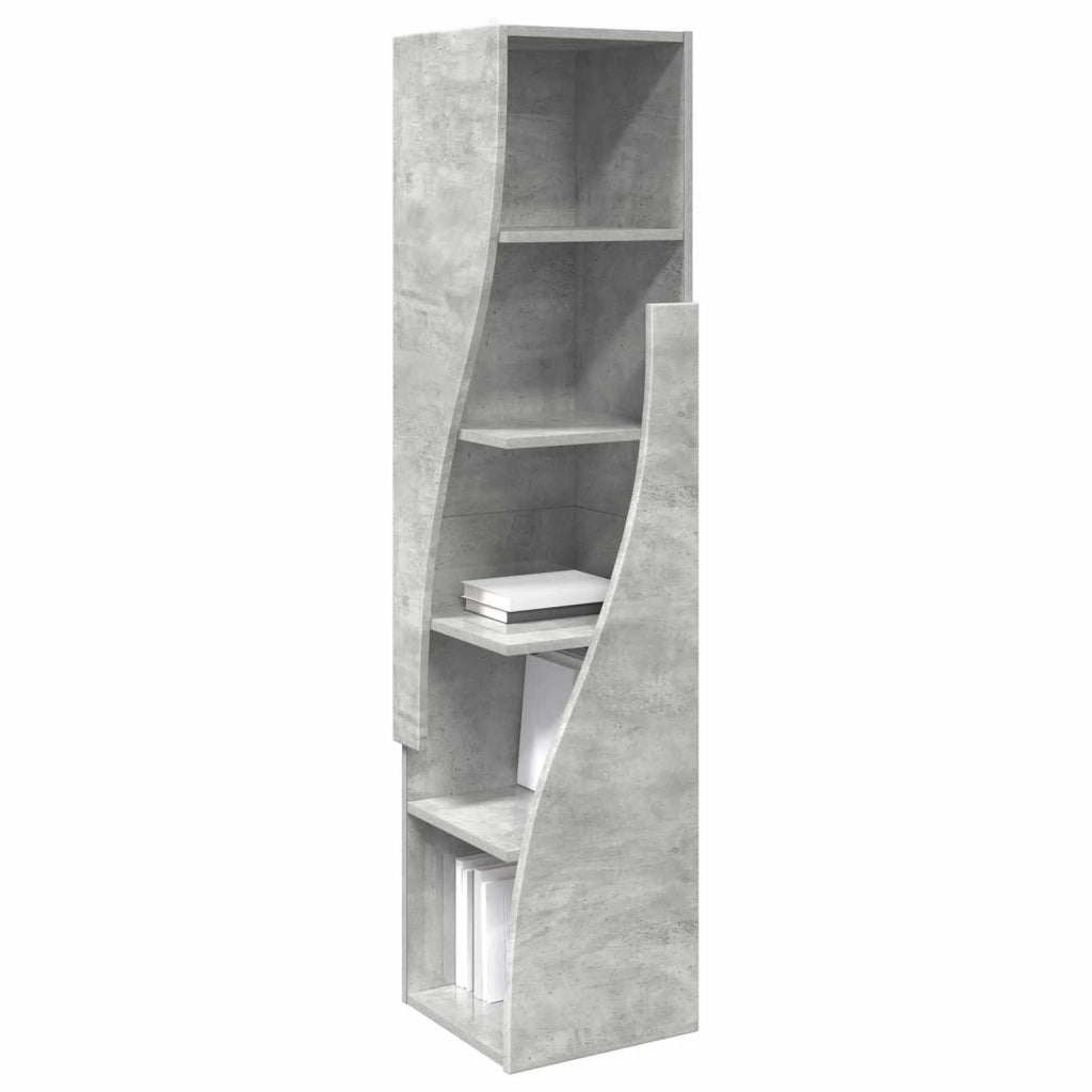 Mobile angolare 32x32x140cm Legno ingegnerizzato Grigio cemento 889878