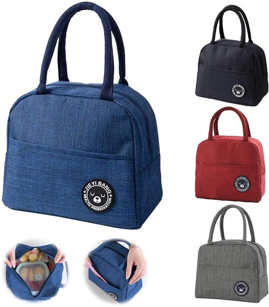Borsa da Picnic Geisolata, Borsa da Lavoro e Scuola Opaca, Borsa per Donne, Adulti, Studenti e Bambini (Blu)