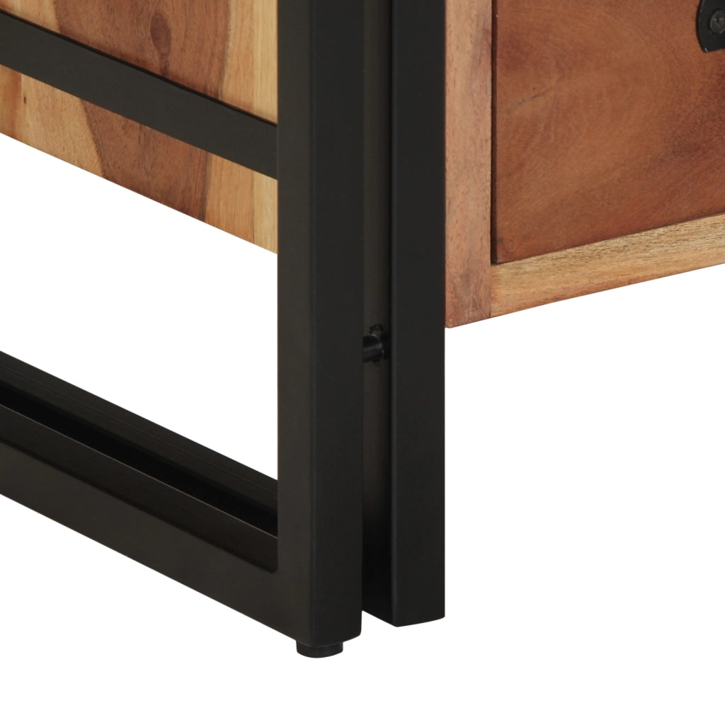Comodino  40x40x59 cm in legno massello di acacia