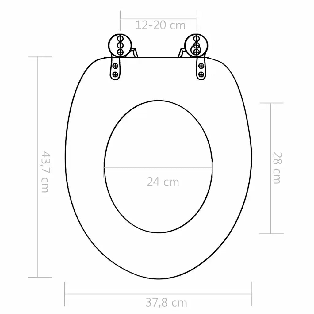 Copriwater 2 pz con Chiusura Ammortizzata in MDF Ciottoli 276996