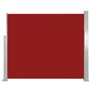Tenda da sole laterale retrattile/schermo privacy per patio giardino terrazza balcone 120 x 300 cm rosso 02_0007086