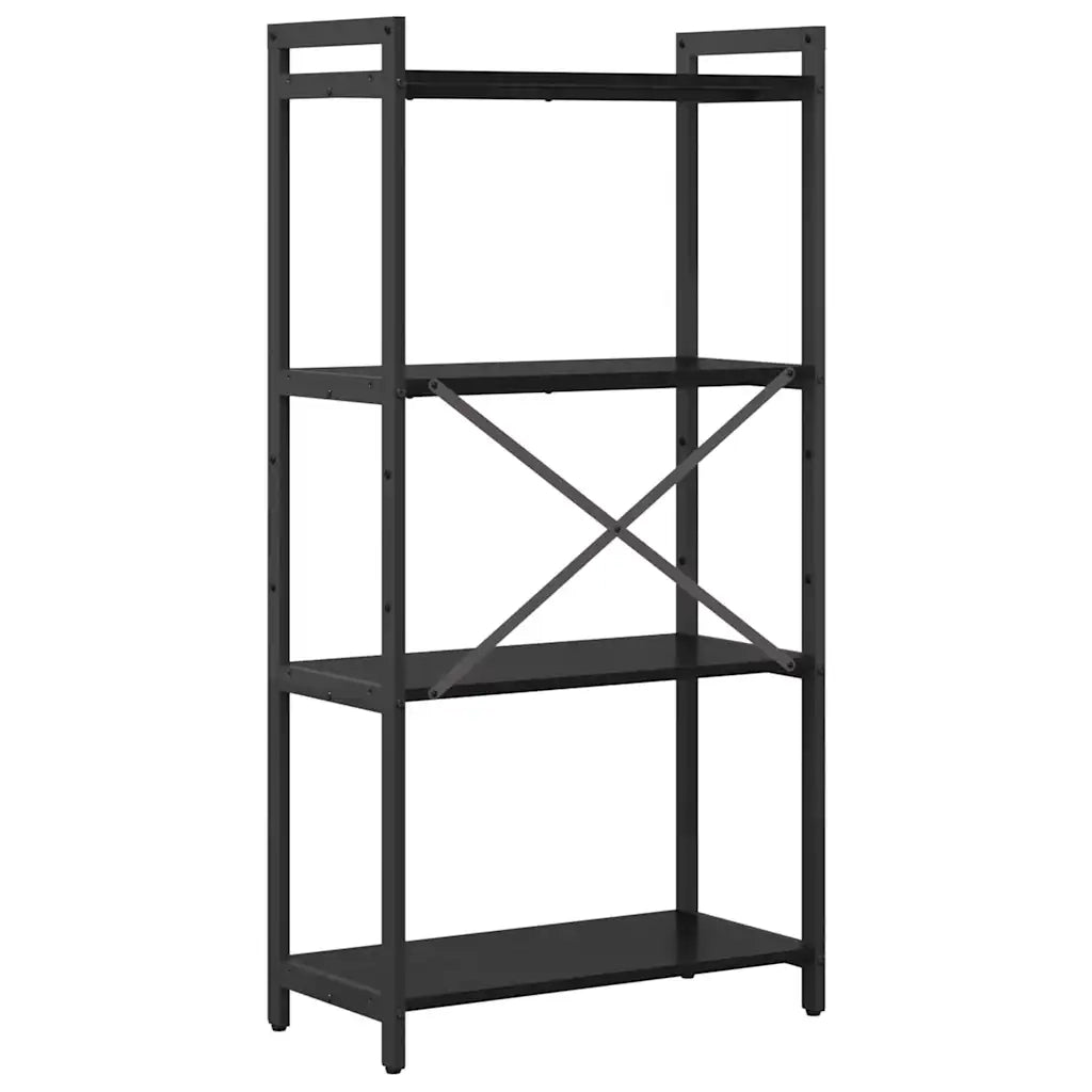 vidaXL Libreria Rovere nero 60 x 30 x 118 cm Legno multistrato