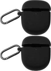 Custodia protettiva in silicone - Orecchini - Resistente allo shock - Nero - Compatibile con Orecchini Bose QuietComfort II/Ultra con gancio - 2 pezzi.