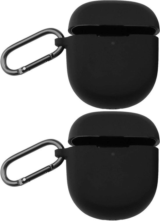 Custodia protettiva in silicone - Orecchini - Resistente allo shock - Nero - Compatibile con Orecchini Bose QuietComfort II/Ultra con gancio - 2 pezzi.