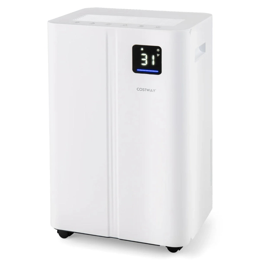 Deumidificatore da 25,5 litri per grandi spazi fino a 25 m² con 3 modalità di atmosfera accogliente in ABS bianco 20_0011705