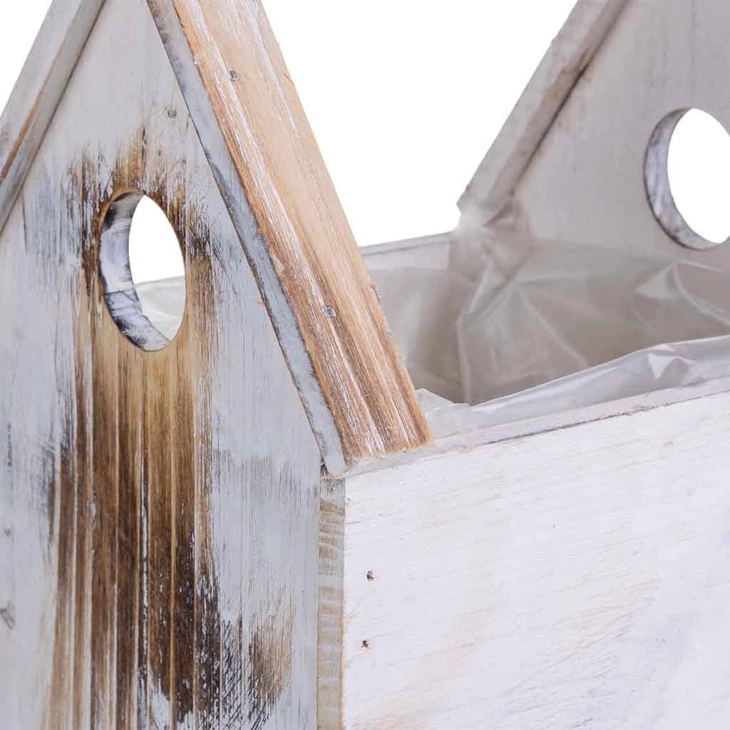 Supporto per fioriera quadrato in legno 15x14x20/10H cm